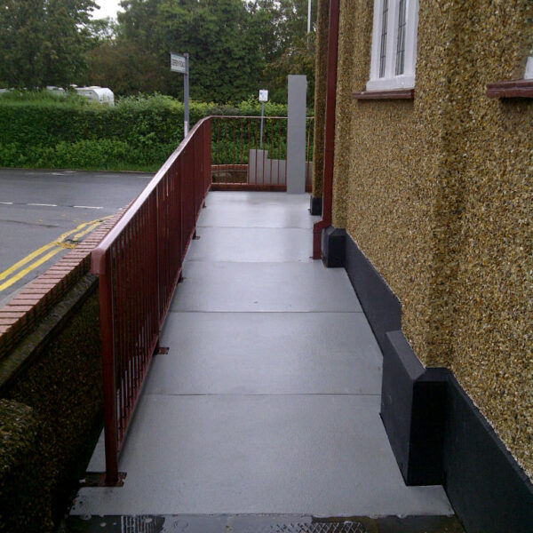 Solid top panels provide a smooth surface for wheeled traffic
